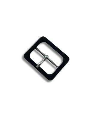 Boucle métal recouvert tissus noir passage 4 cm