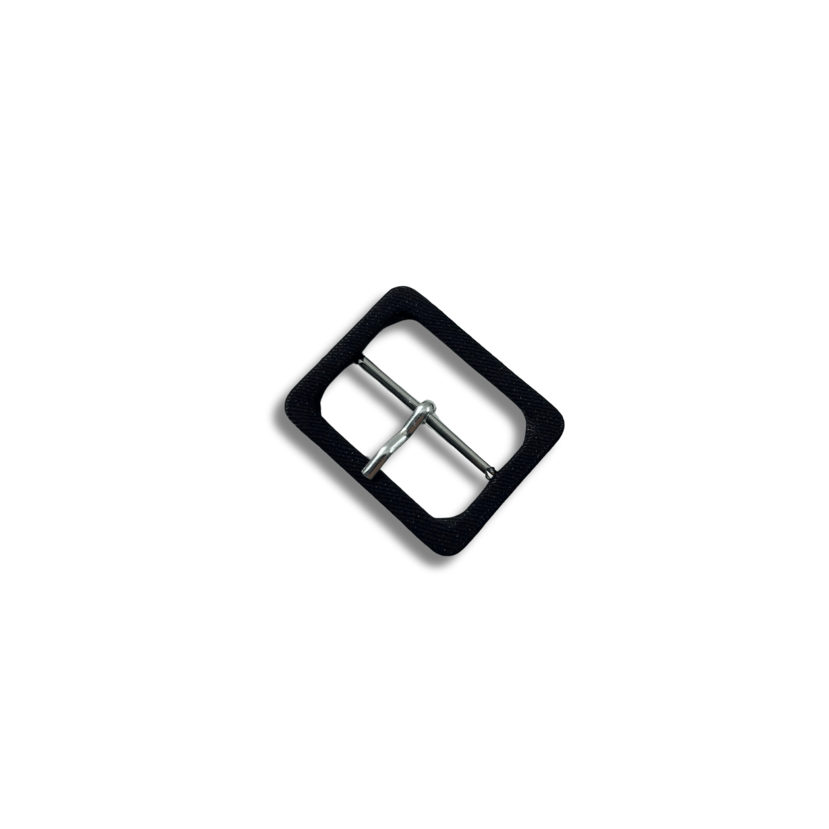 Boucle métal recouvert tissus noir passage 4 cm