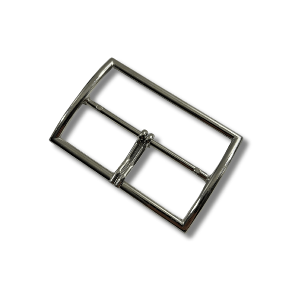 Boucle métal argent 2 ardillons passage 7 cm Boucle métal argent 2 ardillons passage 7 cm