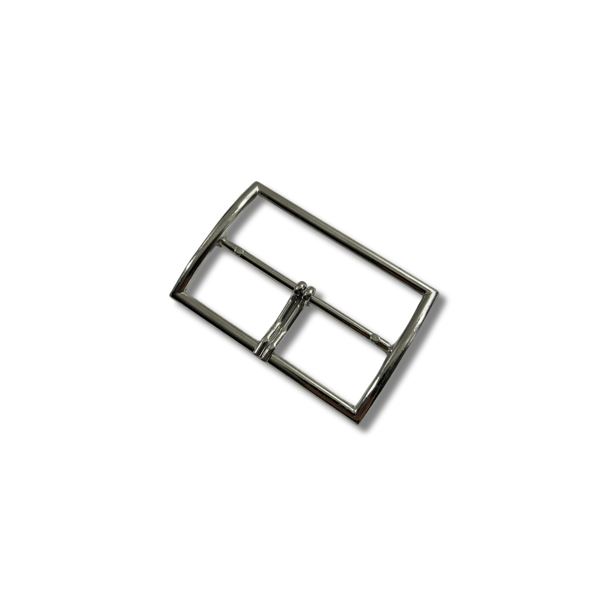 Boucle métal argent 2 ardillons passage 7 cm