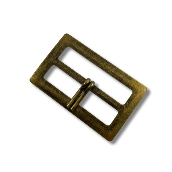 Boucle métal bronze 2 ardillons passage 7 cm Boucle métal bronze 2 ardillons passage 7 cm