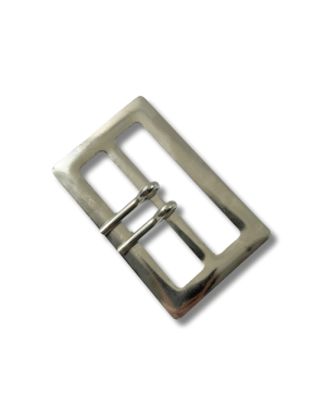 Boucle métal argent 2 ardillons passage 7 cm