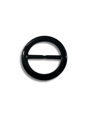Boucle ronde plastique noir passage 4,5 cm