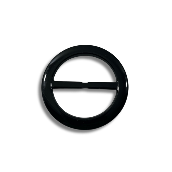 Boucle ronde plastique noir passage 4,5 cm Boucle ronde plastique noir passage 4,5 cm