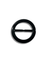 Boucle ronde plastique noir passage 4,5 cm
