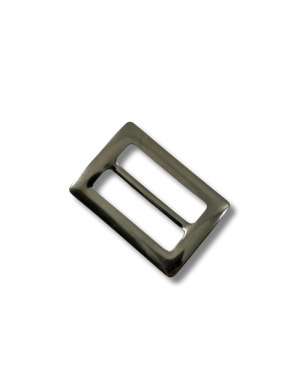 Boucle métal argent sans ardillon passage 4 cm