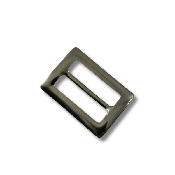 Boucle métal argent sans ardillon passage 4 cm Boucle métal argent sans ardillon passage 4 cm