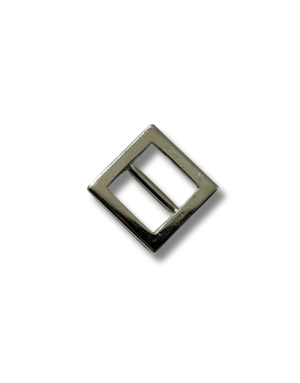 Boucle métal argent carré sans ardillon passage 1,5 cm