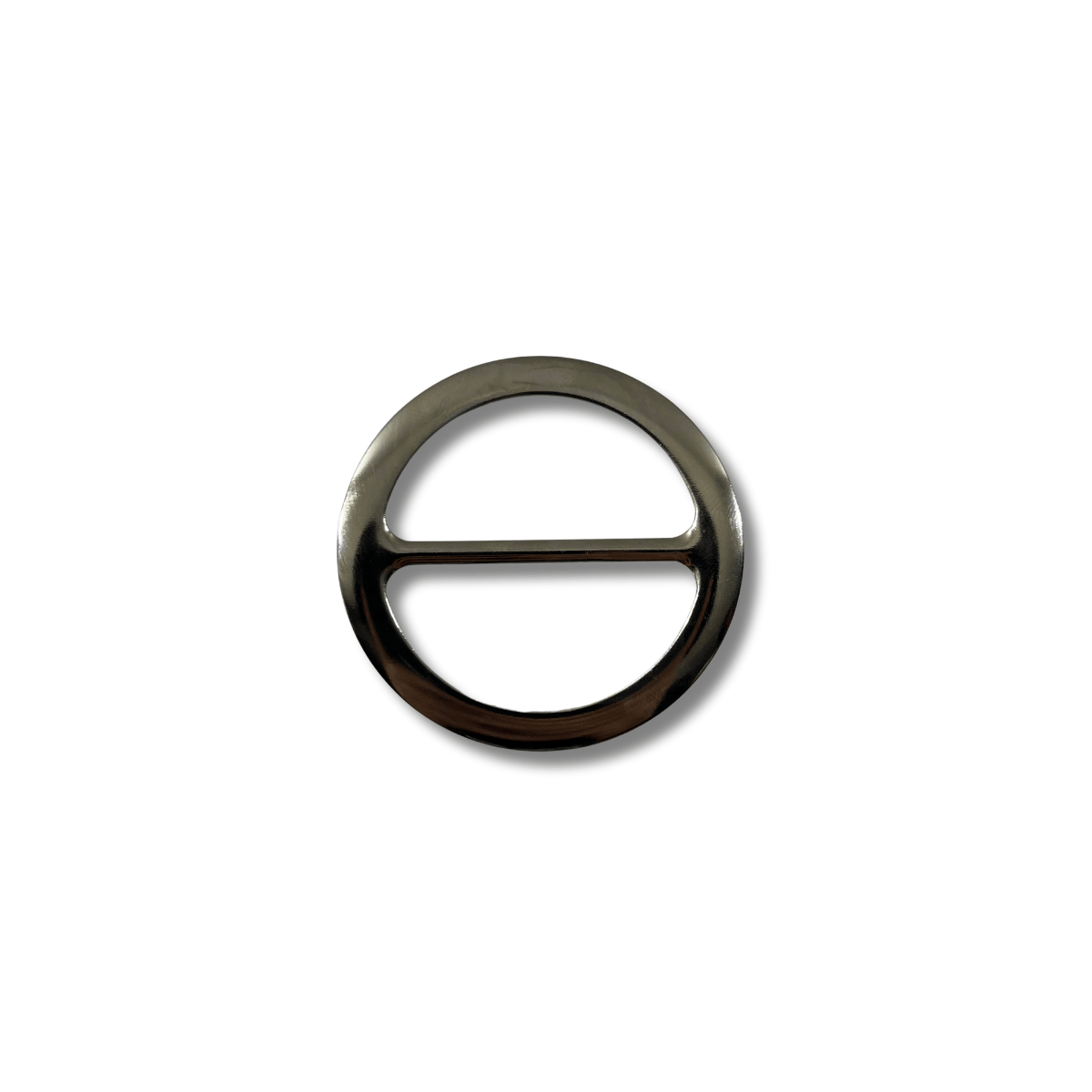 Boucle métal argent ronde sans ardillon passage 5 cm