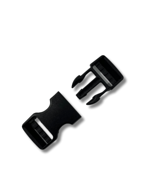 Boucle à clip plastique - Noir - passage 20 mm