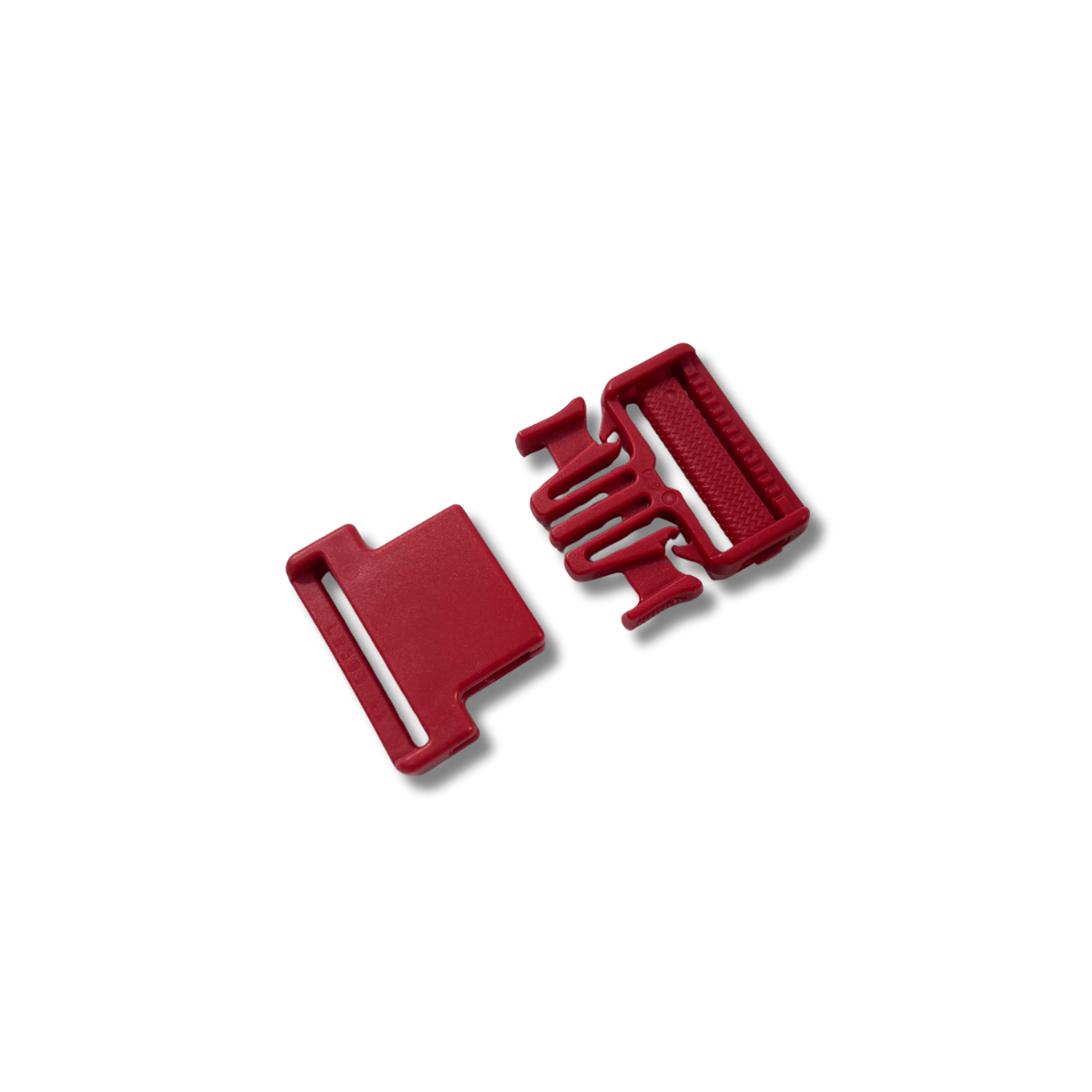 Boucle à clip plastique YKK - Rouge - passage 38 mm