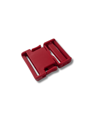 Boucle à clip plastique YKK - Rouge - passage 38 mm