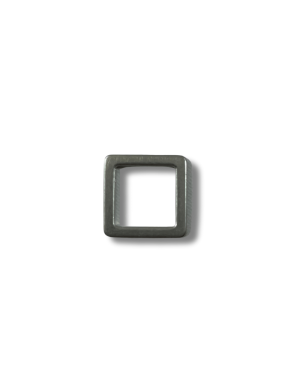 Boucle métal argent carré passage 1,5 cm