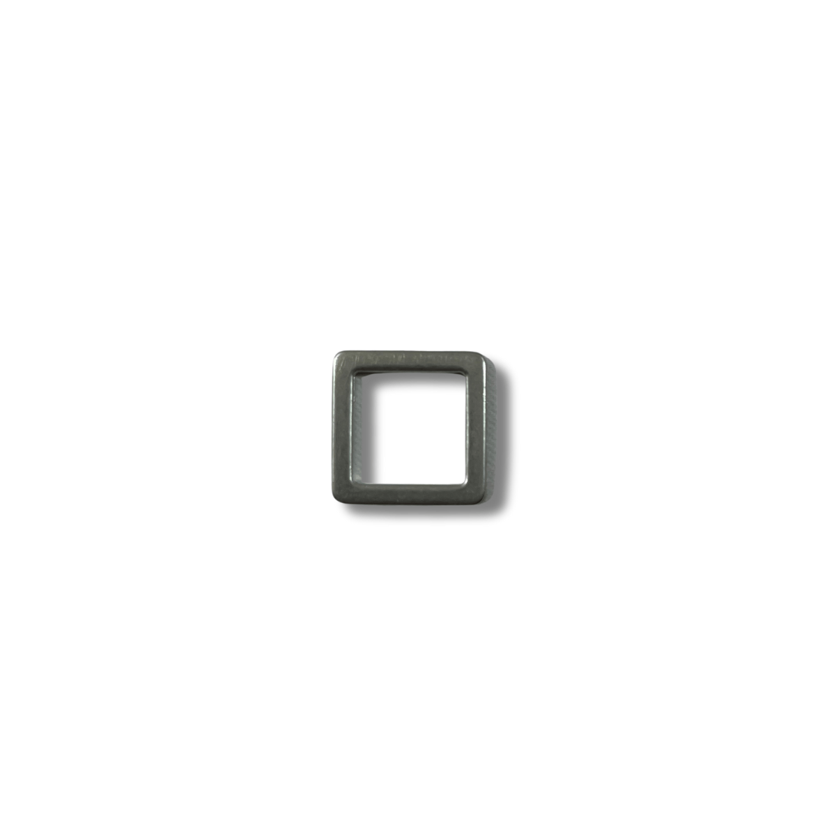 Boucle métal argent carré passage 1,5 cm