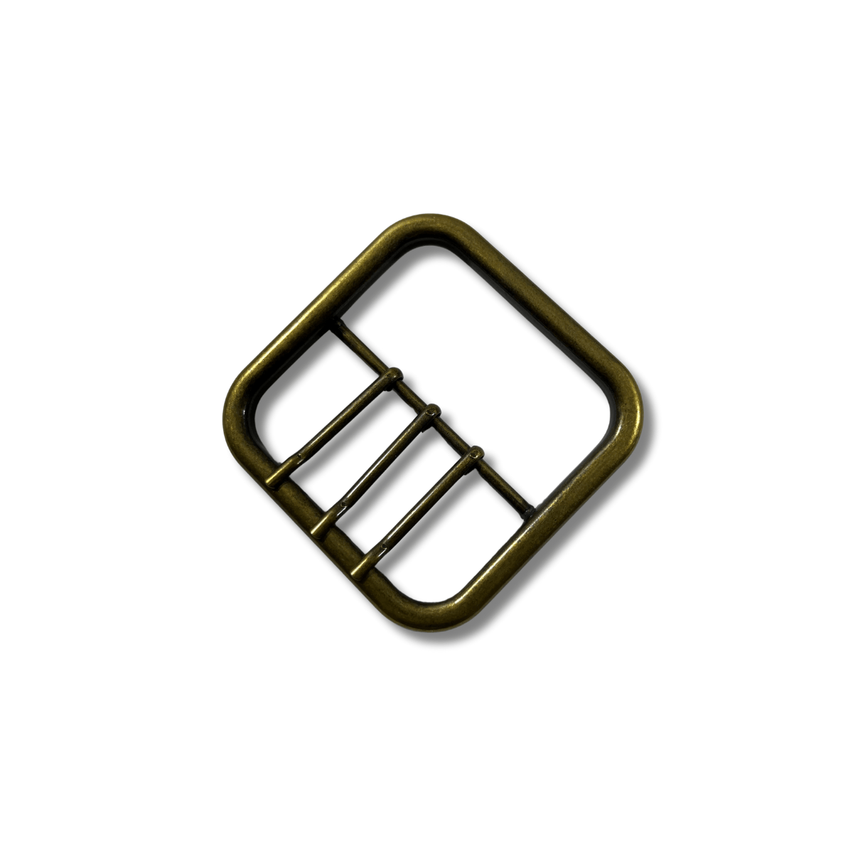 Boucle métal bronze 3 ardillons passage 7,5 cm