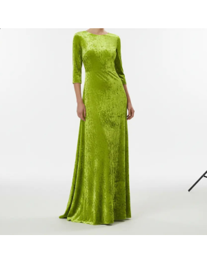 Velours pané - Vert Anis - 145 cm de large