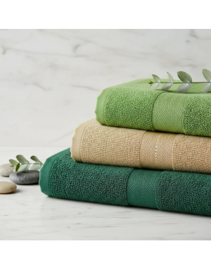 Tissu éponge - vert anis