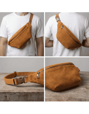 Velours ameublement côtelé 140 large  -  orangé