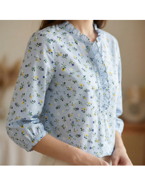 Tissu popeline Coton imprimé - elza Tissus